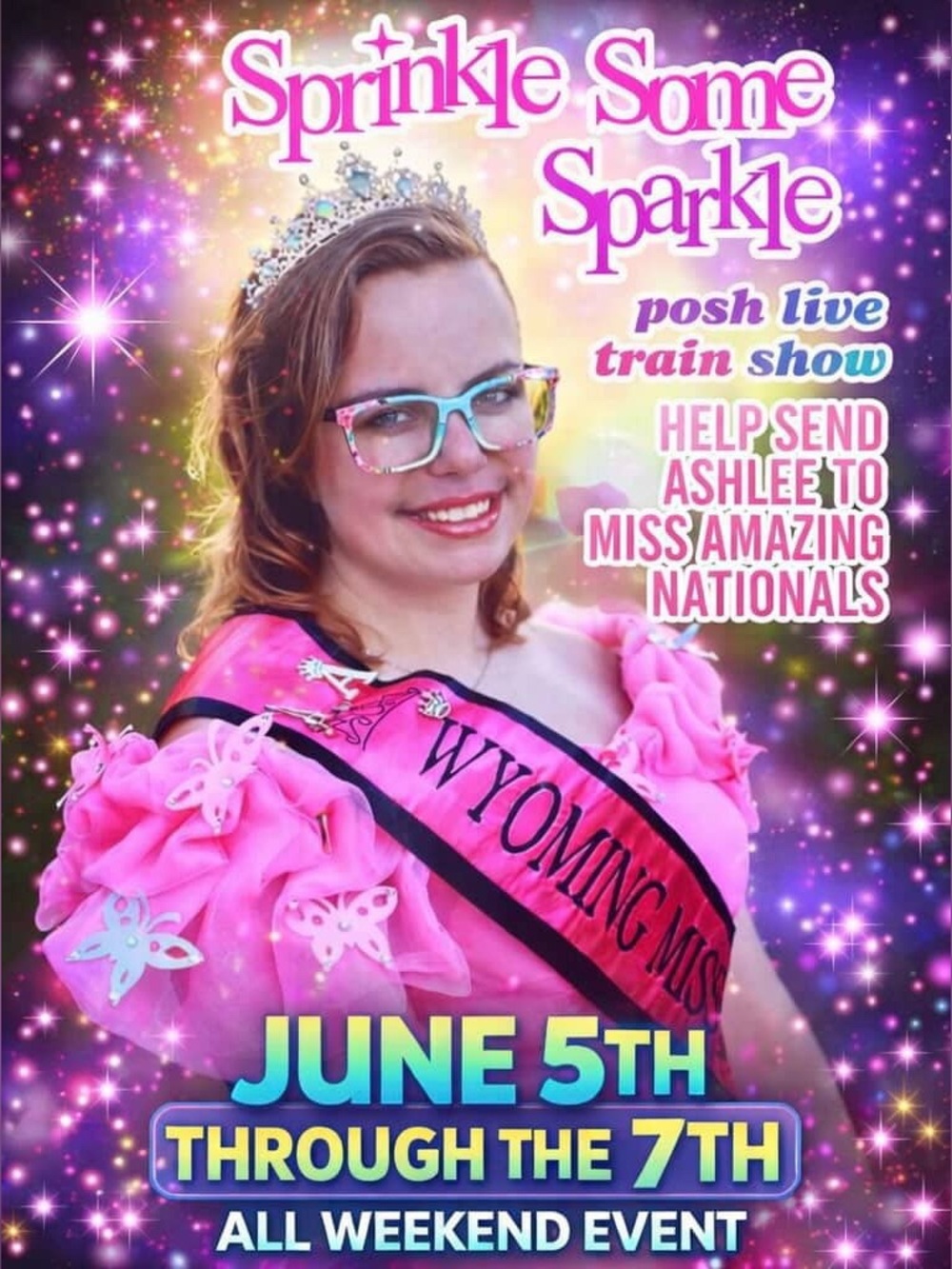 @redmoon76 on 6/6 5PM EST 💜Sprinkle Some Sparkle Train- Get Ashlee to Nationals